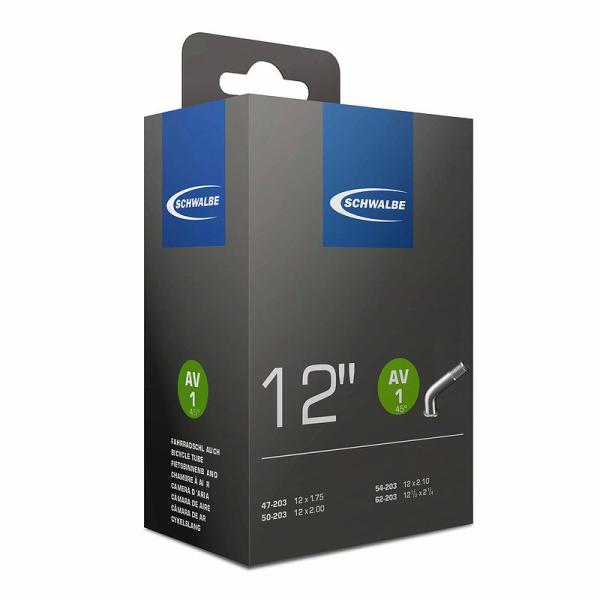 Schwalbe Fahrradschlauch AV Ventil Nr.1 45&deg; 12"  47/62-203