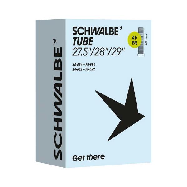 Schwalbe Fahrradschlauch AV Ventil Nr. 19L 27,5"/28"/29" 40 mm 54/75-584/622