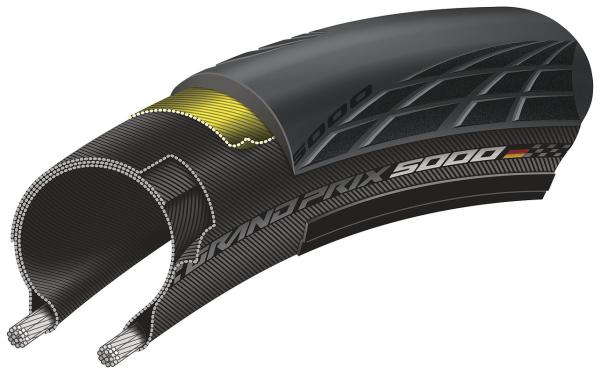 Continental Fahrradreifen Grand Prix 5000 schwarz 23-622 700x23C 01016230